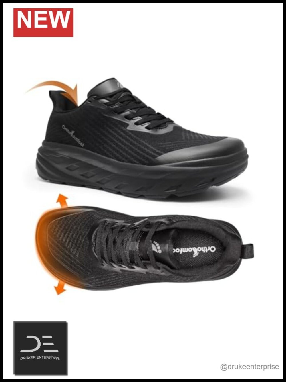 Women's Orthopedic Wide Diabetic Walking Shoes, Slip-On Athletic Sneakers